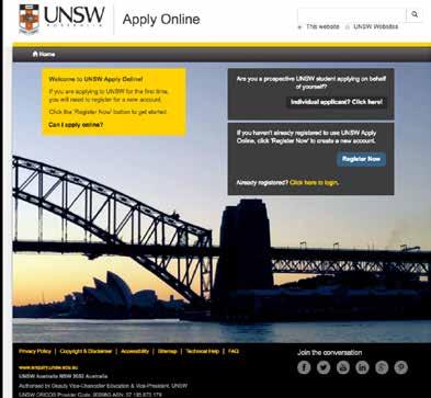 UNSW Apply Online agent homepage Counsellor manual Part A: