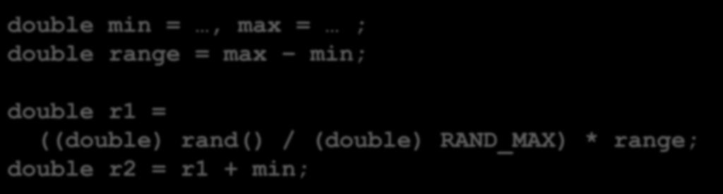 Random Numbers (cont'd) To seed the random number generator srand( time(null) ); where time() is defined in <time.