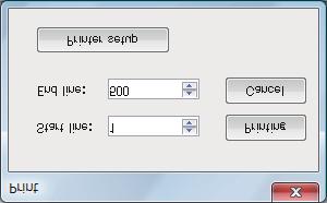 Print Print the current template file data to hard copy. Click the left mouse button on the "Print" parameter in the "File" menu, the "Print" window will open to enable printing.