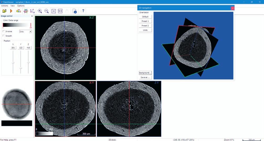 provides precise control of visualization parameters, ensuring a realistic representation of all types of samples.