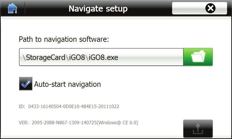Navigation Functions: When switching to navigation the main menu will be shown.