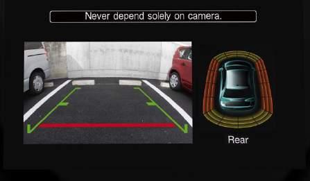 Parking Sensor Display Can be displayed in splitscreen with camera or as