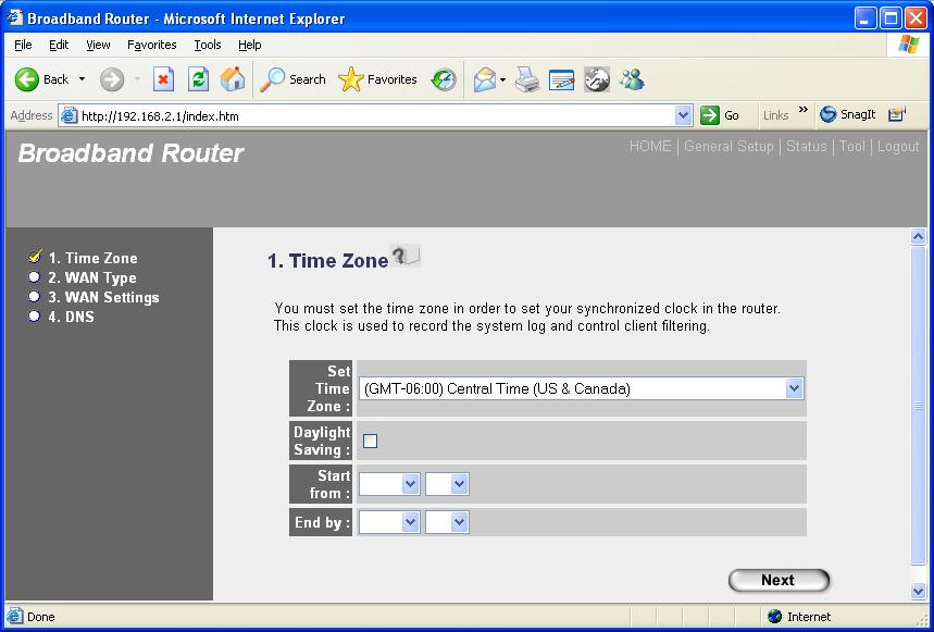 Chapter 1 Quick Setup The Quick Setup section is designed to get you using the broadband router as quickly as possible.