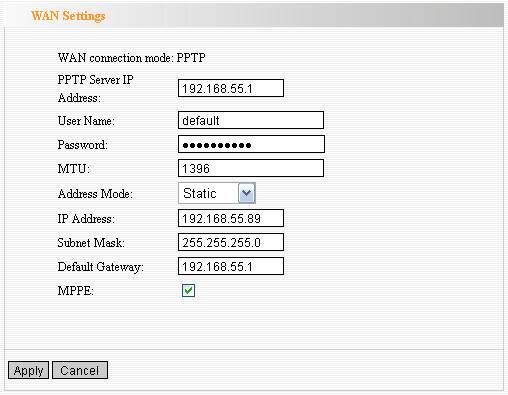 L2TP Server IP: Enter the Server IP provided by your ISP. User Name: Enter L2TP username. Password: Enter L2TP password.