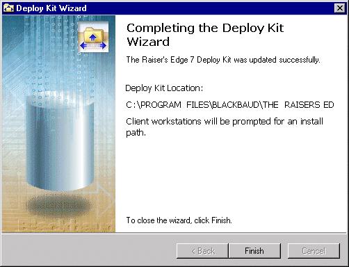 U PDATE THE RAISER S EDGE 61 8. Click Next. The Specify Paths screen appears. 9. In the Install CD Location field, enter the location of the CD.