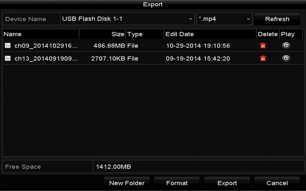 3. Check backup result. Choose the record file in Export interface and click button to check it.