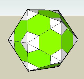Google SketchUp Math Project #3 10. Copy this hexagon to the other 19 faces.