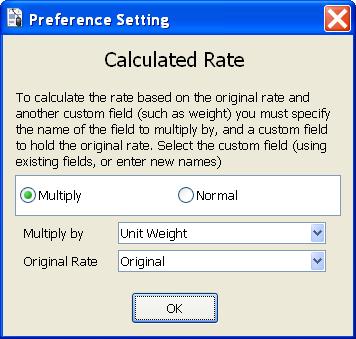 CALCULATED RATE This feature allws yu t alter the rate that is used in the calculatin f the amunt in a detail line f an rder. T use this feature click n Multiply.
