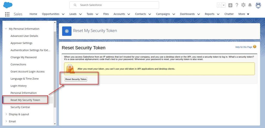 Figure 6 NOTE: A new security token is emailed when password is reset, or the token can be reset separately. Once token is reset, old token cannot be used in API applications and desktop clients.