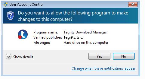 If the download manager is not installed you will see the option to install it, select download the Tegrity Recordings Manager