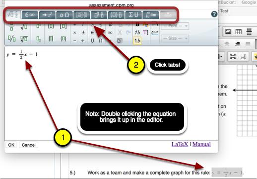 Create Practice Test: 9. Using The Equation Editor This article describes how to use the Equation Editor to modify an equation.