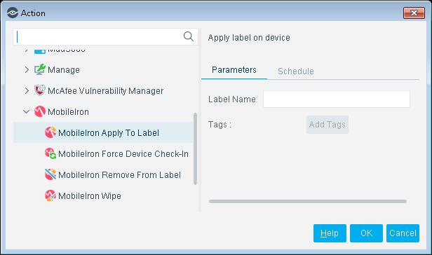 MobileIron Apply to Label MobileIron Force Device Check-In MobileIron Remove From Label