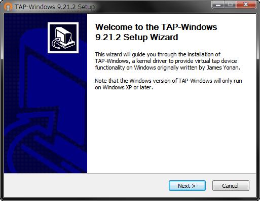 STEP 5: Install the TAP-Windows virtual network