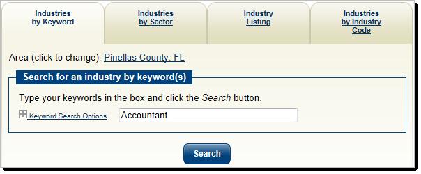 Click on an option that most closely matches the industry you are searching. - or - Click the + to expand the sector list.
