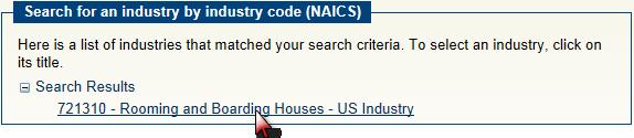 These codes identify the nature of business conducted by employers. Click the Industries by Industry Code tab to search by industry code.