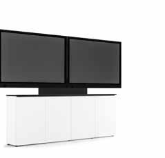 5 W (2172mm) x 12 D (305mm) D1/337AL/ 3-Bay, Low-Profile Wall Cabinet EZ-Touch Lift Display EZ-Touch Lift Mount for 65 VN Series Newline Interactive Displays (3) Adjustable Trays (1) 3-U Vertical