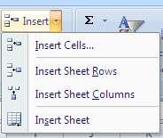 Insert and Delete Rows Excel will insert a blank row ABOVE an active cell. Excel will insert a blank column to the LEFT of an active cell.