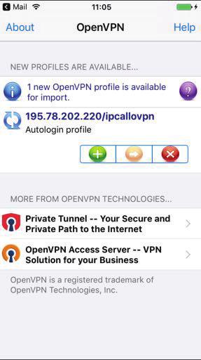 7=1":+(+,-(1:"8%-()$+"( ;1-$./0( C$&5%-(+,-(./0( You can now close the OpenVPN app and switch back to the InfinitePlay application.