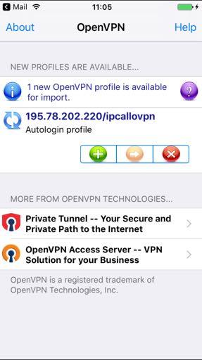 Import(the(profile(into( OpenVPN( Enable(the(VPN( You can now close the OpenVPN app