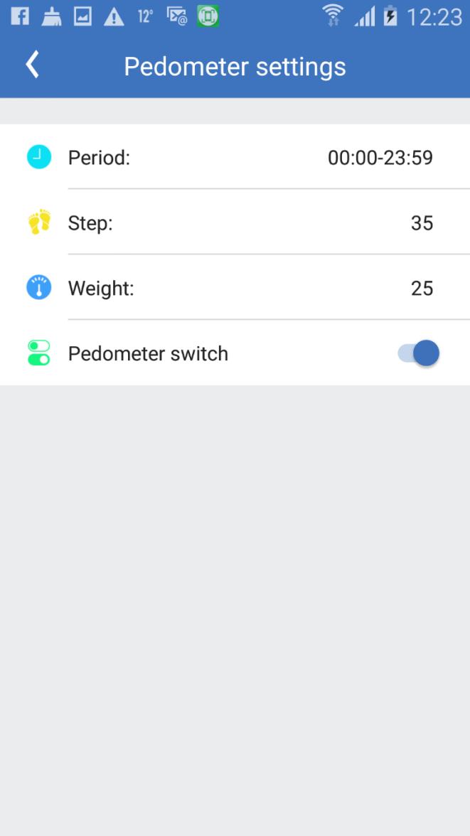 Exercise Screen Set the step length You can