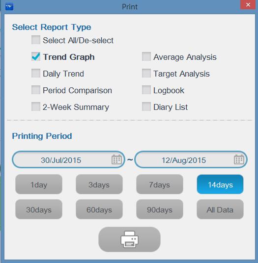 3.6 Print Report You can print all types of the reports. Click the Print Report and the screen will show as below. A B C Displayed items A.