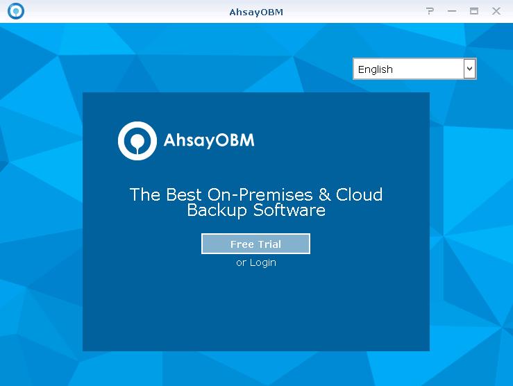 Login to AhsayOBM 1. Double-click the AhsayOBM icon on the desktop to launch the application. 2. The Free Trial Registration menu may be displayed when you login for the first time.