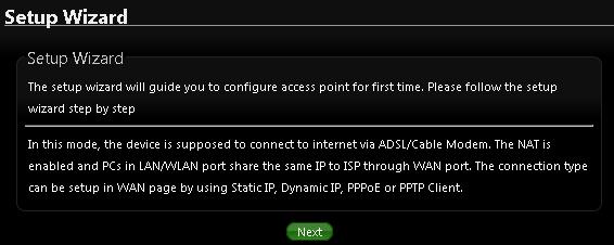 ISP type to choose WAN connection type.