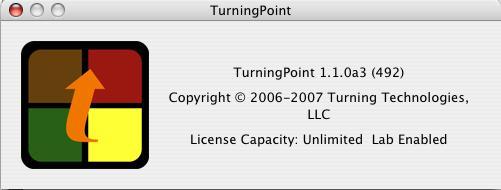 Checking the Version of TurningPoint for Mac Installed If you already have TurningPoint installed on your Mac you can easily check your
