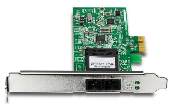 Product Overview Features The 100Base SC Fiber PCIe Adapter, model TE100-ECFX, or the Low Profile 100Base SC Fiber PCIe Adapter, Model TE100-ECFXL, provides a reliable high performance connection