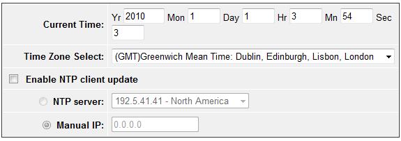 Setting time System > Time Settings 2. Click on System, and click on Time Settings.