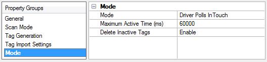 18 affect how data is acquired for all tags associated with the device. It is possible to override the mode for individual tags using addressing options.