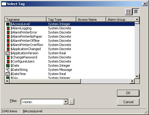 24 3. The tags should be displayed as shown below. 4. Name the tags in the OPC server as desired.