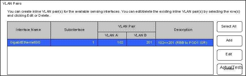 F. viewer Correct Answer: A /Reference: QUESTION 45 Refer to the exhibit. Which of these statements is true concerning VLAN Pairs and the GigabitEthernet0/0 interface? A. You cannot add another VLAN pair to interface GigabitEthernet0/0 because it already has a pair assigned to it.