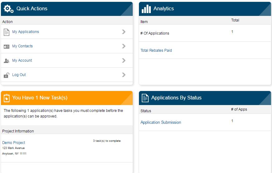 2. View and Manage Applications Upon arrival in your MANAGE APPLICATIONS page view, you will be able to