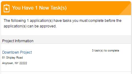 3.4 New Tasks The TASK section indicates when there are
