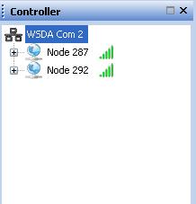 Figure 21. Node Commander Controller frame 5. If Node Commander has trouble recognizing the WSDA -1000 enable extended timeouts.