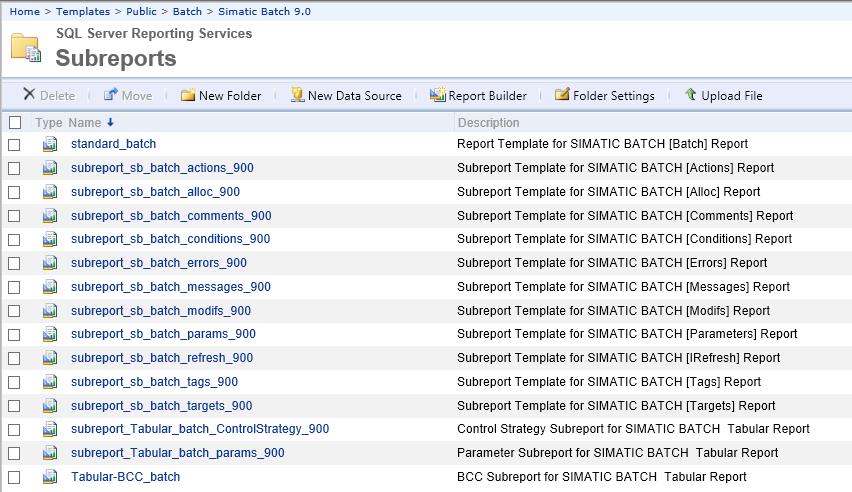 http://computername/reports_historian The URL of a dedicated IS is: http://computername/reports_infserver 2. Click on "Detail View". 3. Navigate to the Templates/Public/Batch/Simatic Batch 9.