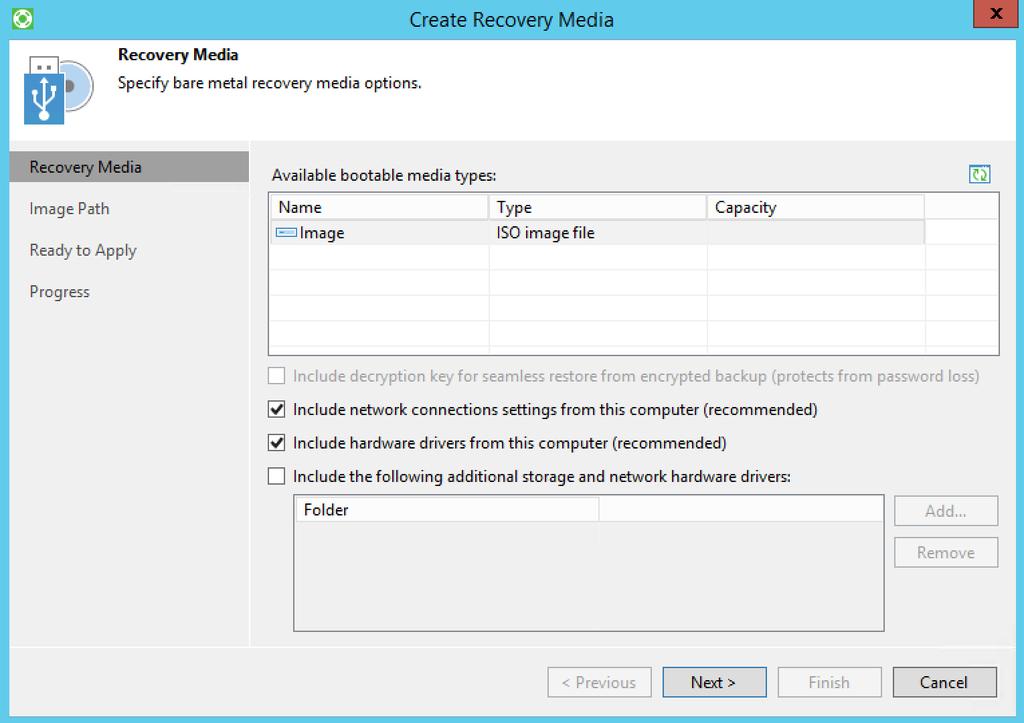 Open the Create Recovery Media.exe after installing the Veeam Agent.
