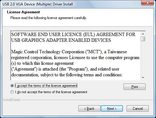DEVICE INSTALLATION ON WINDOWS VISTA DEVICE DRIVER INSTALLATION Installing the device driver enables your computer s operating system to recognize the adapter once it s connected.