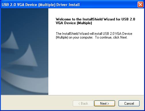DEVICE INSTALLATION ON WINDOWS 2000/XP DEVICE DRIVER INSTALLATION Installing the device driver enables your computer s operating system to recognize the USB 2.0 VGA Adapter once it s connected.