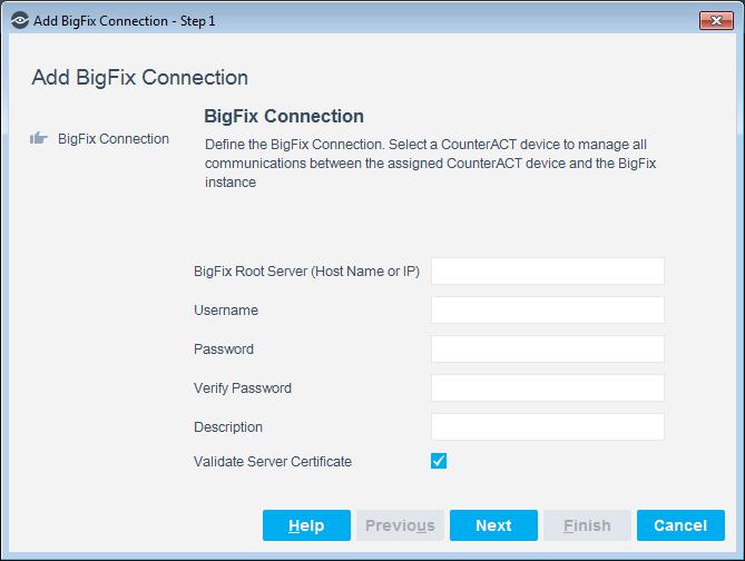 host name, a Fully Qualified Domain Name (FQDN) or the IPv4 address of the BigFix root server.