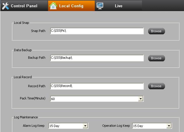 Fig 3-14 Local config interface 3.5 Remote Config Click Config Remote Config to enter the remote config page. Double-click the device which needs to be configured in the list area.