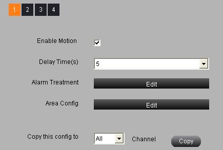 To PTZ: Set the action type of linkage PTZ when alarm is triggered: not trigger, preset, patrol and pattern. To Snap: Linkage specified channel to capture the image when alarm is triggered.