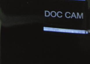 To turn the doc cam off, press and hold the Power bu on