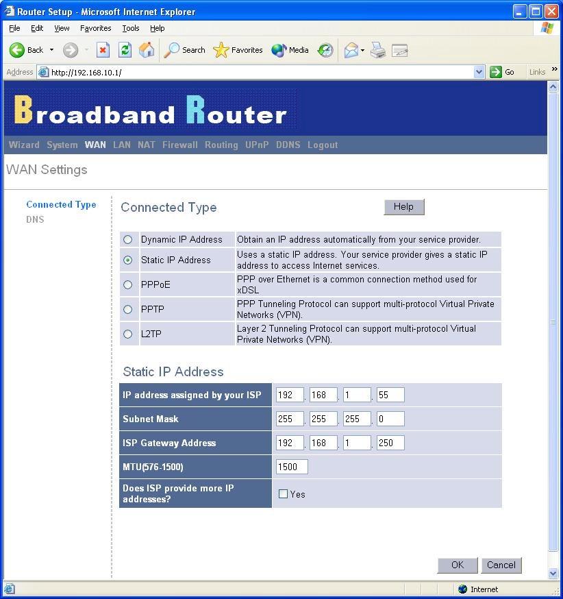 System Log: Broadband router s system activity. Security Log: Displays any illegal attempts to access your network. 3.