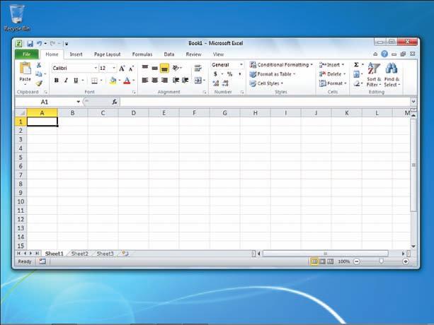 After you have used Excel a few times, it should appear on the main Start menu in the list of your most-used programs and you can click that icon to start the program.