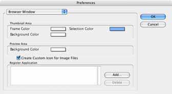 Customizing Preferences (1/3) You can simplify many ImageBrowser procedures by changing the Preference settings. This section explains the main features that can be adjusted in the Preferences dialog.