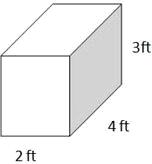 18 Look at prism A. Which prism has a volume that is three times smaller than prism A? A C B D 19 If the width of the rectangular prism is doubled, which of the following is true?