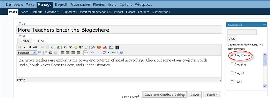 Adding Tags to a Post Let s start by looking at the difference between a category and a tag: Categories are your blog s table of contents. Don t remove them, thinking tags are a better option.