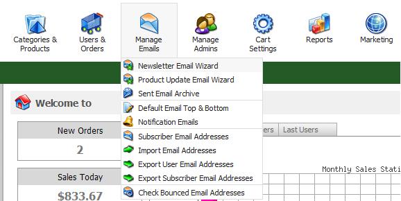 68 4 Your Cart User Manual v3.6 Manage Emails This section is used to edit pre generated HTML and TEXT versions of your emails.